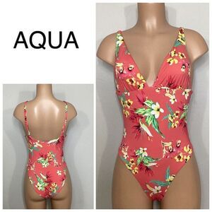 New. Aqua coral floral swimsuit. Retails $98